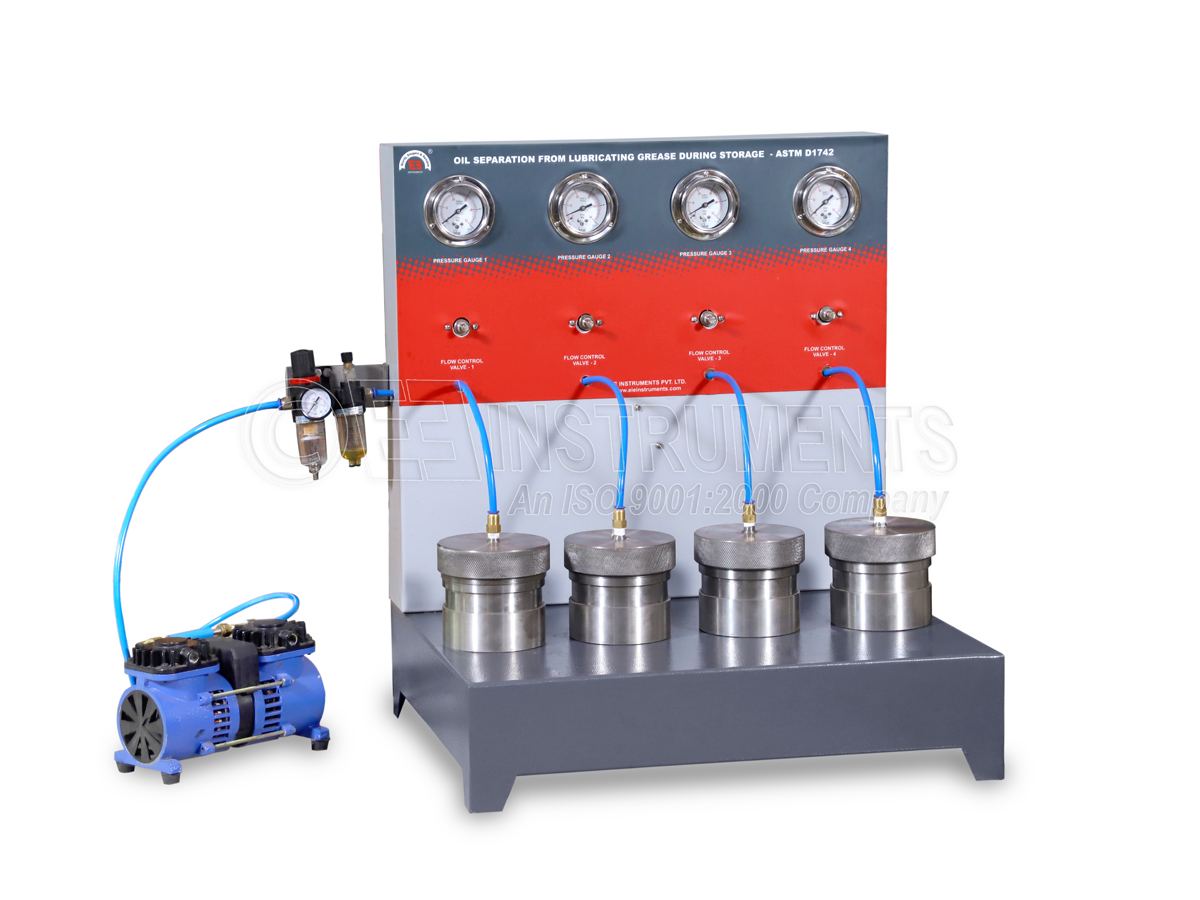 OIL SEPARATION FROM LUBRICATING GREASE DURING STORAGE - ASTM D1742 - WITHOUT CLIMATIC CHAMBER